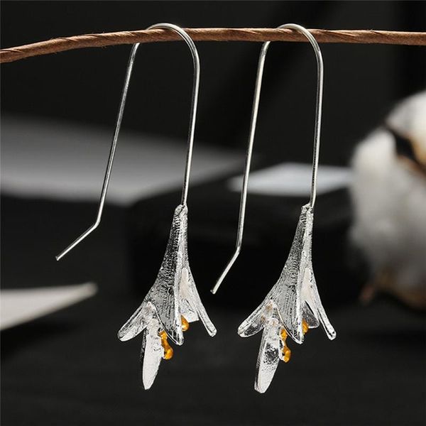 hoop & huggie pinksee simple fashion women long lotus dangling temperament lily flower hook earrings elegant jewelry accessories female, Golden;silver
hoop & huggie pinksee simple fashion women long lotus dangling temperament lily flower hook earrings elegant jewelry accessories female, Golden;silver