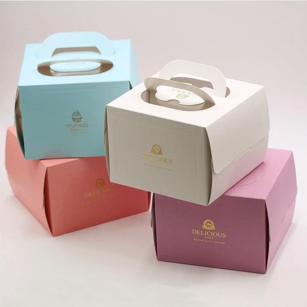 gift wrap "delicious" gold stamping portable cake box 6 inch 8 pink/ purple/ white/ blue wen6580
gift wrap "delicious" gold stamping portable cake box 6 inch 8 pink/ purple/ white/ blue wen6580