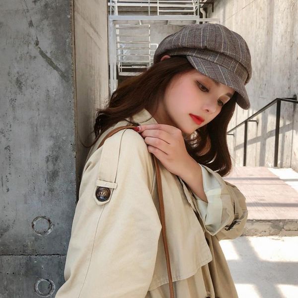 lady spring winter berets hat vintage women winter plaid hat newsboy beret solid color beret female bonnet caps #es, Blue;gray
lady spring winter berets hat vintage women winter plaid hat newsboy beret solid color beret female bonnet caps #es, Blue;gray
