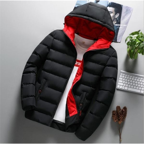 men down thick warm winter jacket hooded thicken down parka coat casual slim overcoat mens 201119, Black
men down thick warm winter jacket hooded thicken down parka coat casual slim overcoat mens 201119, Black