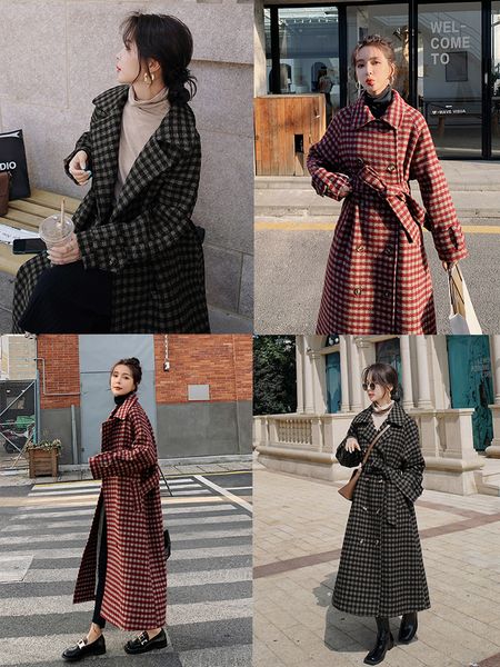 mtartan women's middle and long 2020 new autumn / winter korean loose waist thickened popular woolen coat, Black
mtartan women's middle and long 2020 new autumn / winter korean loose waist thickened popular woolen coat, Black