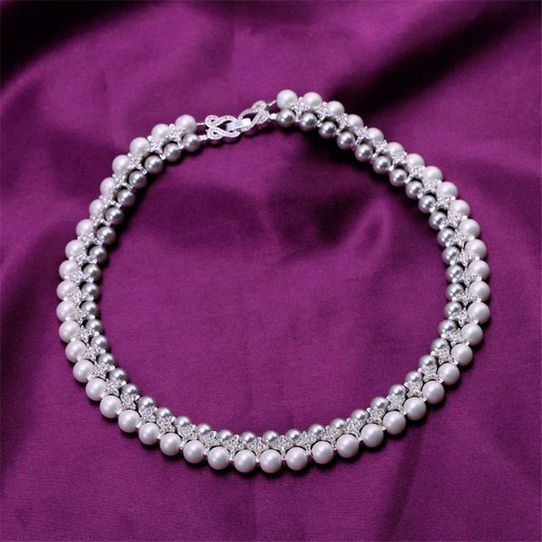 european and american fashion jewelry wholesale short paragraph simple double pearl temperament ladies short necklace sweater ch, Silver
european and american fashion jewelry wholesale short paragraph simple double pearl temperament ladies short necklace sweater ch, Silver