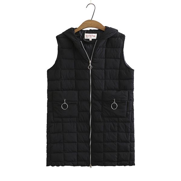 girl autumn 2020 fashion sleeveless ladies pocket parka with warm hood long vest 63b8, Black;white
girl autumn 2020 fashion sleeveless ladies pocket parka with warm hood long vest 63b8, Black;white