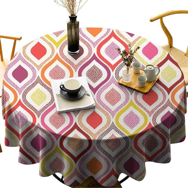 round tablecloth for kitchen dining tableseamless doodle style figures with dots tear like colorful vivid ornaments image
round tablecloth for kitchen dining tableseamless doodle style figures with dots tear like colorful vivid ornaments image