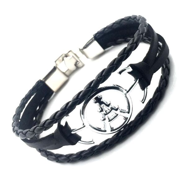 charm bracelets 2021 handmade black leather bracelet antique silver color tower for men jewelry gift b18047, Golden;silver
charm bracelets 2021 handmade black leather bracelet antique silver color tower for men jewelry gift b18047, Golden;silver