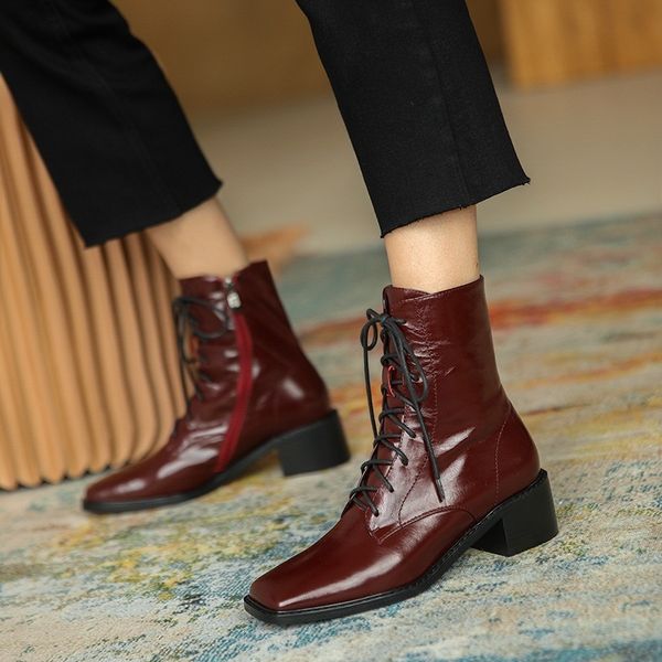 2021 new women's ankle high heels genuine leather shoes woman party boots fair 43 um6q, Black
2021 new women's ankle high heels genuine leather shoes woman party boots fair 43 um6q, Black