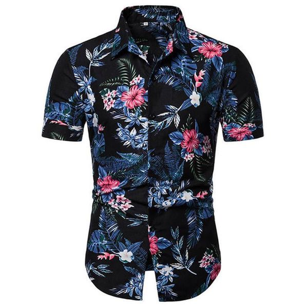 new mens holiday style short sleeve shirts 2020 summer flower printing hawaiian beach casual men shirt blouse loose fit fm053, White;black
new mens holiday style short sleeve shirts 2020 summer flower printing hawaiian beach casual men shirt blouse loose fit fm053, White;black