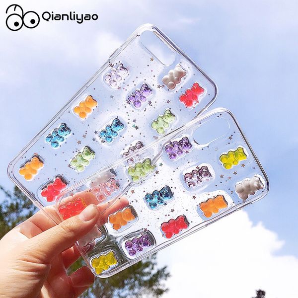 qianliyao cute 3d candy colors bear phone case for iphone x xs max xr 8 7 6 6s plus 11 12 pro max se 2020 glitter soft cover
qianliyao cute 3d candy colors bear phone case for iphone x xs max xr 8 7 6 6s plus 11 12 pro max se 2020 glitter soft cover