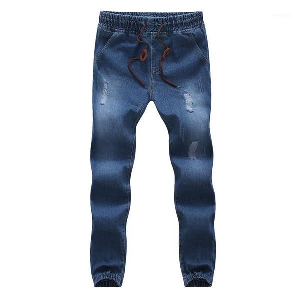 men's jeans 2021 fashion casual denim joggers elastic waistband drawstring men washed hip hop harem straight pants hole design1, Blue
men's jeans 2021 fashion casual denim joggers elastic waistband drawstring men washed hip hop harem straight pants hole design1, Blue