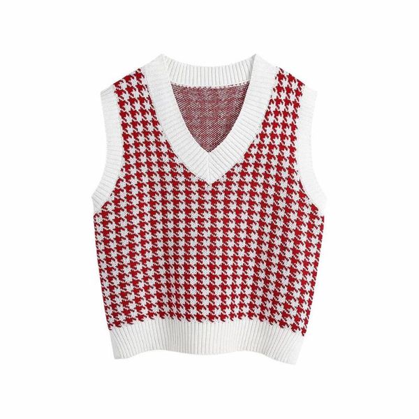 women's sweaters 2021 fall winter women plaid sweater vest v-neck sleeveless knitted tank casual pullover woman, White;black
women's sweaters 2021 fall winter women plaid sweater vest v-neck sleeveless knitted tank casual pullover woman, White;black