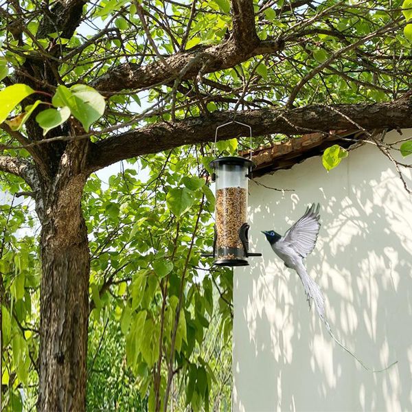 clear tube bird feeder with 2 feeding ports, premium hard plastic outdoor bird feeder hanger hanging garden wild bird (1.5l capacity
clear tube bird feeder with 2 feeding ports, premium hard plastic outdoor bird feeder hanger hanging garden wild bird (1.5l capacity