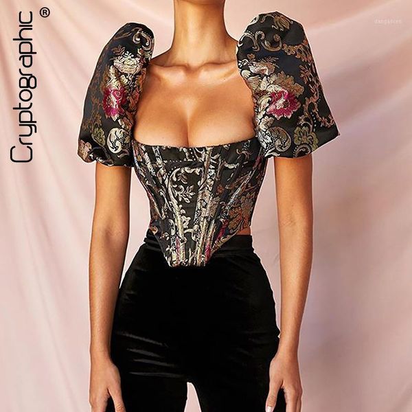 cryptographic square collar jacquard boned bustier crop shirt puff sleeve backless shirts blouse women zipper elegant1, White
cryptographic square collar jacquard boned bustier crop shirt puff sleeve backless shirts blouse women zipper elegant1, White