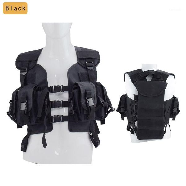 hunting jackets equipment tactical vests army training combat body armor men war game protective vest with water bag1, Camo;black
hunting jackets equipment tactical vests army training combat body armor men war game protective vest with water bag1, Camo;black