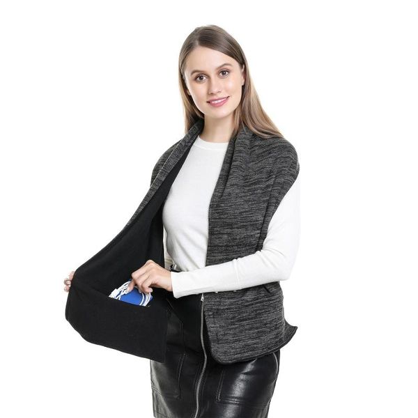 solid color winter long scarf with 2 hidden pockets warm outdoor travel adjustable buttons convertible shawl wrap, Blue;gray
solid color winter long scarf with 2 hidden pockets warm outdoor travel adjustable buttons convertible shawl wrap, Blue;gray
