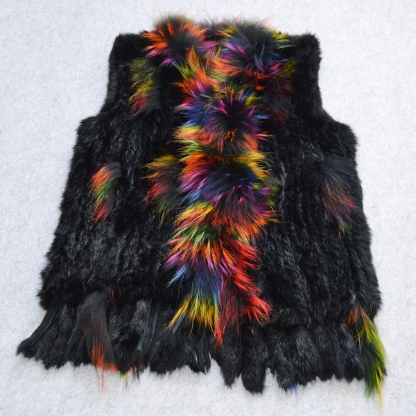 party women vest malha borlas 100% royal rabbit genuine gilet raccoon real fur goal collections, Black
party women vest malha borlas 100% royal rabbit genuine gilet raccoon real fur goal collections, Black