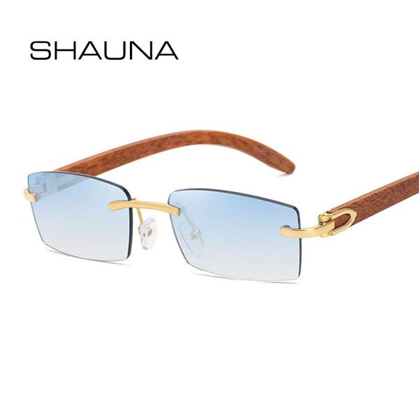 sunglasses shauna ins wood grain pc legs small rectangle fashion rimless gradient shades uv400, White;black
sunglasses shauna ins wood grain pc legs small rectangle fashion rimless gradient shades uv400, White;black