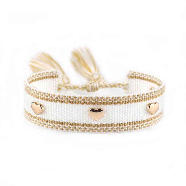 2022 ladies woven tassel bracelet golden heart wholesale jewelry gift boho, Golden;silver
2022 ladies woven tassel bracelet golden heart wholesale jewelry gift boho, Golden;silver