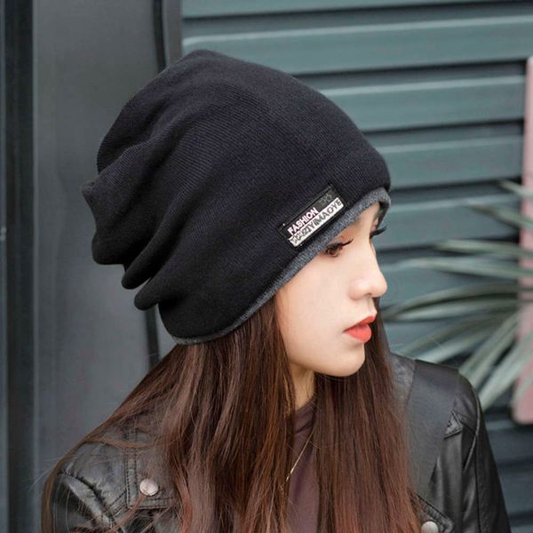 women's hat is versatile in autumn and winter, Black;white