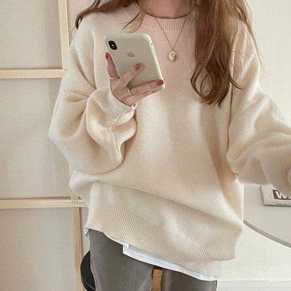 women's sweaters alien kitty simplicity sweater women o-neck pullovers female autumn winter 2021 korean fashion daily thick warm long s, White;black
women's sweaters alien kitty simplicity sweater women o-neck pullovers female autumn winter 2021 korean fashion daily thick warm long s, White;black