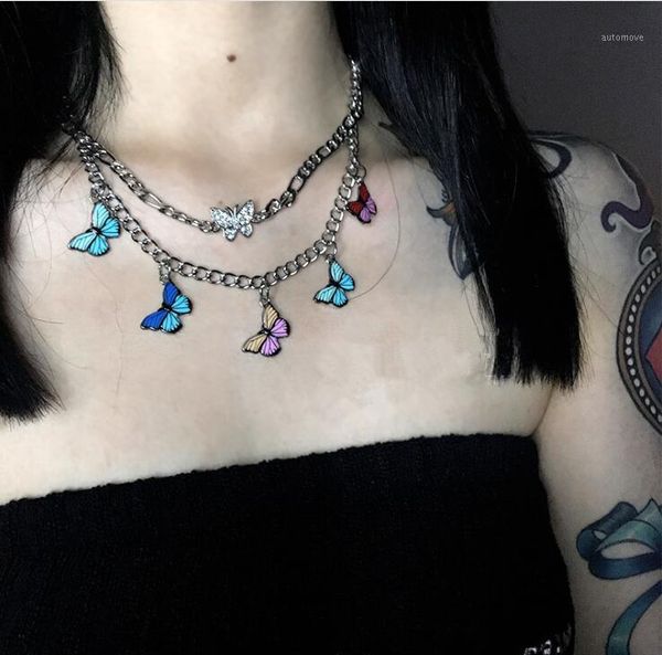 2020 harajuku butterfly chain necklace 90s aesthetic accessories igirl necklace e girl crystal chains hip hop gift jewelry drop1, Silver
2020 harajuku butterfly chain necklace 90s aesthetic accessories igirl necklace e girl crystal chains hip hop gift jewelry drop1, Silver