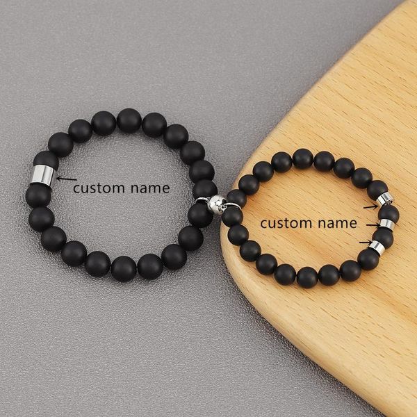 2pcs couple bracelet natural stone beads custom name wrap bracelets for men women personalized diy letter strand bracelet, Golden;silver
2pcs couple bracelet natural stone beads custom name wrap bracelets for men women personalized diy letter strand bracelet, Golden;silver