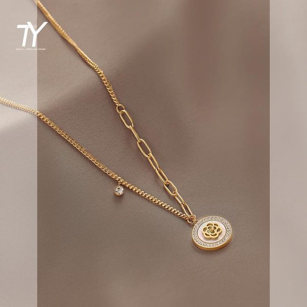 chokers 2021 elegant white shell camellia flower short necklace for woman fashion gold collar chain girl's unusual neck, Golden;silver
chokers 2021 elegant white shell camellia flower short necklace for woman fashion gold collar chain girl's unusual neck, Golden;silver