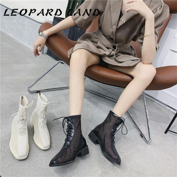 leopard land women's boots breathable mesh chunky heel lace-up ankle boots semi-high heeled sandal -7708-1, Black
leopard land women's boots breathable mesh chunky heel lace-up ankle boots semi-high heeled sandal -7708-1, Black