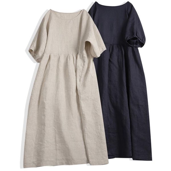 casual dresses linen short-sleeved dress age-reducing cute doll loose cotton women 2021 xia xin 9043, Black;gray
casual dresses linen short-sleeved dress age-reducing cute doll loose cotton women 2021 xia xin 9043, Black;gray