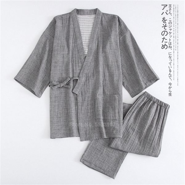 traditional japanese kimono for men pajamas set solid color pure cotton samurai sleepwear set bathing yukata nightwear 201111, Black;brown
traditional japanese kimono for men pajamas set solid color pure cotton samurai sleepwear set bathing yukata nightwear 201111, Black;brown