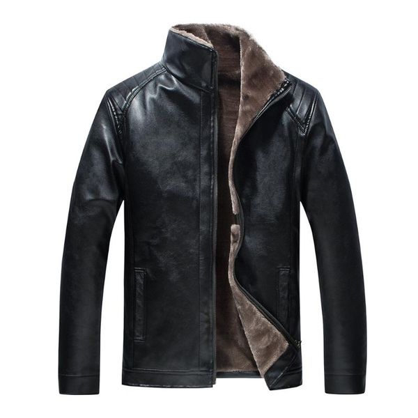 new leather jacket jaqueta de couro masculina men's thick pu leather coat men smart casual winter faux fur fleece jacket male, Black
new leather jacket jaqueta de couro masculina men's thick pu leather coat men smart casual winter faux fur fleece jacket male, Black