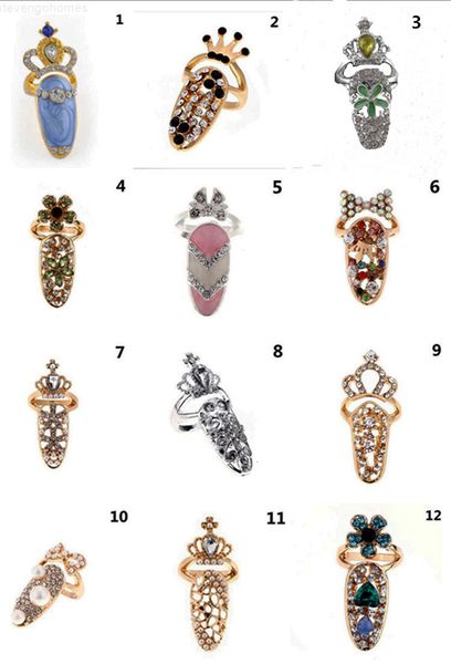 ring new rhinestone charm bowknot finger crown flower crystal personality art nail adjustable rings for women fashion je, Silver
ring new rhinestone charm bowknot finger crown flower crystal personality art nail adjustable rings for women fashion je, Silver