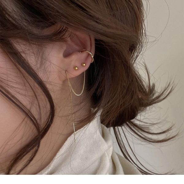 huanzhi 2020 new simple gold metal asymmetry long tassel no piercing ear cuff crystal hook clip earrings for women jewe jllxrj, Silver
huanzhi 2020 new simple gold metal asymmetry long tassel no piercing ear cuff crystal hook clip earrings for women jewe jllxrj, Silver