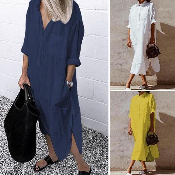 4xl women fashion solid color long sleeve pockets side slitting hem maxi shirt dress1, Black;gray
4xl women fashion solid color long sleeve pockets side slitting hem maxi shirt dress1, Black;gray