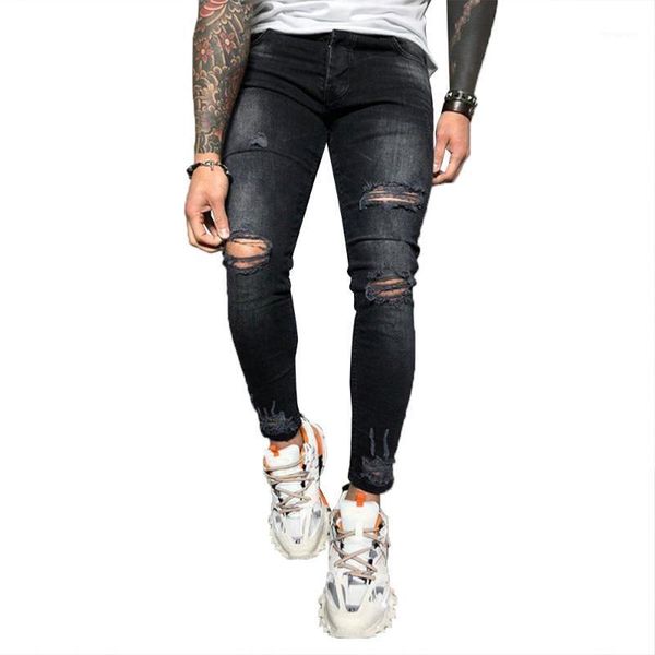 new 2021 streetwear men's hole jeans skinny trousers casual thin denim pencil pants casual young man black pant1, Blue
new 2021 streetwear men's hole jeans skinny trousers casual thin denim pencil pants casual young man black pant1, Blue