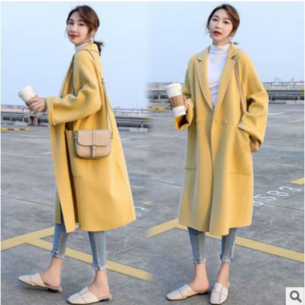 high-end double-sided cashmere woolen coat women's winter fashion 2020 autumn new style long and small hair, Black
high-end double-sided cashmere woolen coat women's winter fashion 2020 autumn new style long and small hair, Black