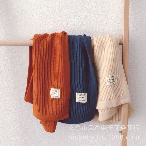 ins sle solid color vertical bar children's knitted scarf cover winter new baby warm wool neck, Red;brown
ins sle solid color vertical bar children's knitted scarf cover winter new baby warm wool neck, Red;brown