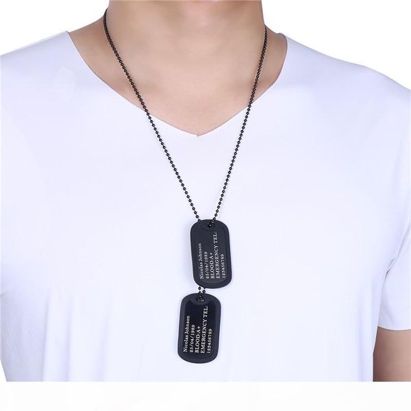 u7 custom engraved dog tags personalized name pendant necklaces men jewelry gifts stainless steel long chain military army style, Silver
u7 custom engraved dog tags personalized name pendant necklaces men jewelry gifts stainless steel long chain military army style, Silver