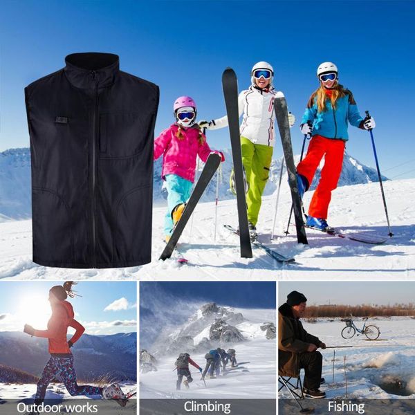 heated vest electric thermal waistcoat clothing temperature adjustable heating jacket thermal clothing hunting vest for women, Gray;blue
heated vest electric thermal waistcoat clothing temperature adjustable heating jacket thermal clothing hunting vest for women, Gray;blue