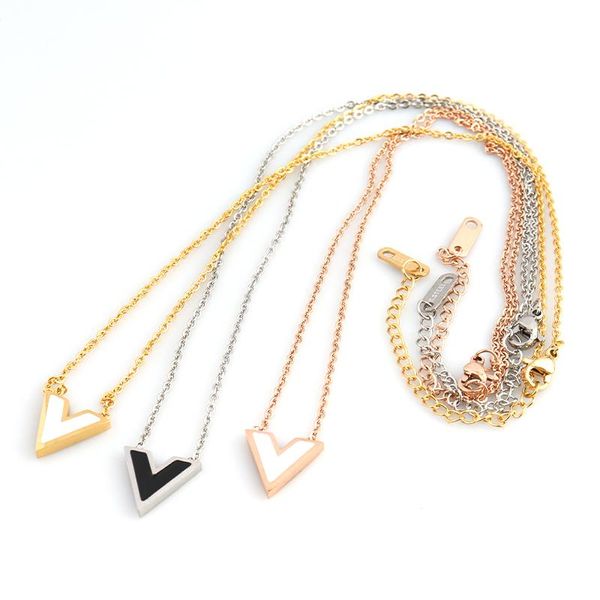 chains stainless steel necklace classic design v letter pendant for woman luxury jewelry female quality, Silver
chains stainless steel necklace classic design v letter pendant for woman luxury jewelry female quality, Silver