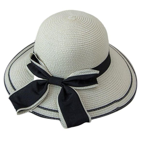 women woven straw beach sun hat big ribbon bowknot wide brim packable bucket cap 28gd, Blue;gray
women woven straw beach sun hat big ribbon bowknot wide brim packable bucket cap 28gd, Blue;gray