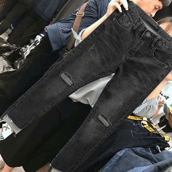 1add big size mm high waist jeans women spring and autumn 200kg fat sister show thin elastic feet capris fashion, Blue
1add big size mm high waist jeans women spring and autumn 200kg fat sister show thin elastic feet capris fashion, Blue