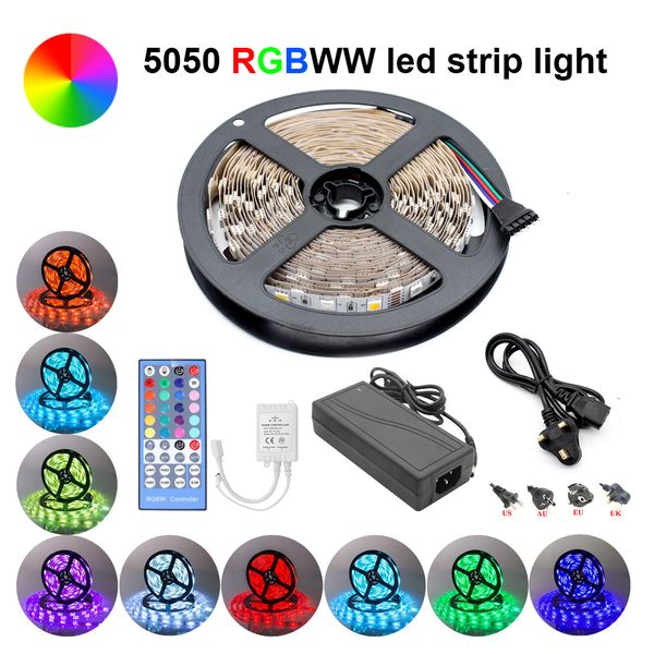 2021 new dc 12v 5m rgbww 5050 flexible ribbon led light strip 40 keys ir remote controller +power adapter full kit for living room mu1j
2021 new dc 12v 5m rgbww 5050 flexible ribbon led light strip 40 keys ir remote controller +power adapter full kit for living room mu1j