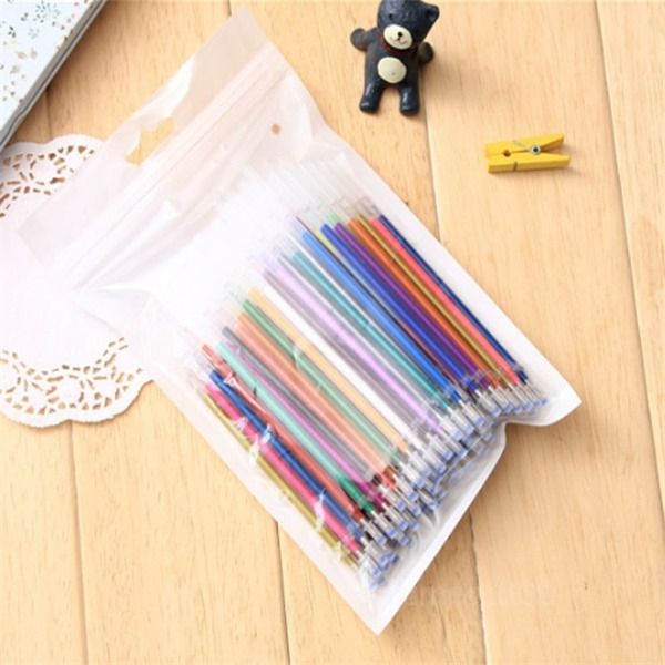 100pcs /pack New Colors Refills Graffiti School Office Supplies Cartoon Painting Sketch Color Gel Pen Ink