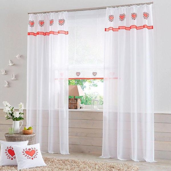 high density polyamide tulle splicing embroidered heart curtains for bedroom window screen living room red/ gray sheer
high density polyamide tulle splicing embroidered heart curtains for bedroom window screen living room red/ gray sheer