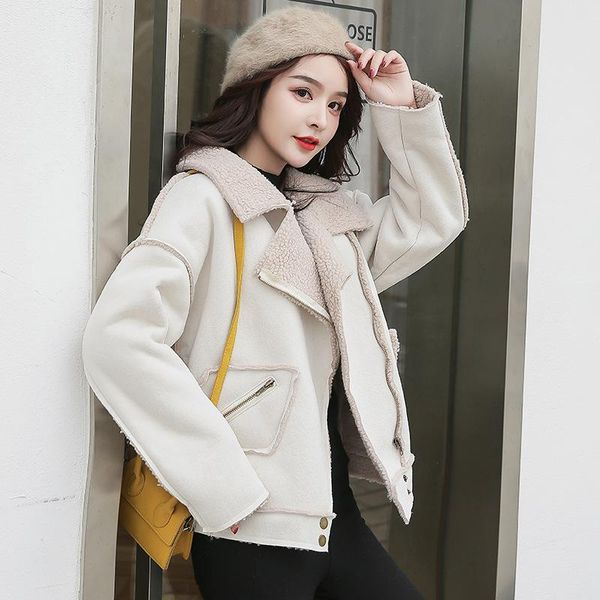 women's fur & faux fashion leather suede short jackets women korean cropped outerwear motto biker loose female clothing autumn winte, Black
women's fur & faux fashion leather suede short jackets women korean cropped outerwear motto biker loose female clothing autumn winte, Black