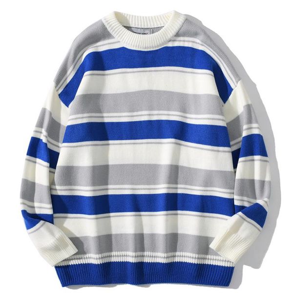 men's sweaters mens color block stripes streetwear 2021 winter casual vintage couple knitwear men oversize pullover sweater, White;black
men's sweaters mens color block stripes streetwear 2021 winter casual vintage couple knitwear men oversize pullover sweater, White;black