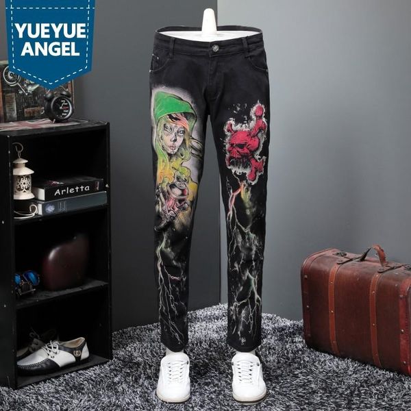 personality pringting punk style mens black full length jeans pants slim fit casual pencil trousers plus size night club wear, Blue
personality pringting punk style mens black full length jeans pants slim fit casual pencil trousers plus size night club wear, Blue