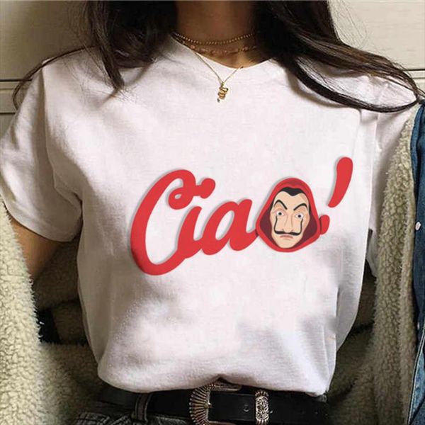 2020 новый летний панк повседневная топ футболки cia la casa de papel print мультфильм футболка женщины harajuku eestheetics готический ретр, White
2020 новый летний панк повседневная топ футболки cia la casa de papel print мультфильм футболка женщины harajuku eestheetics готический ретр, White