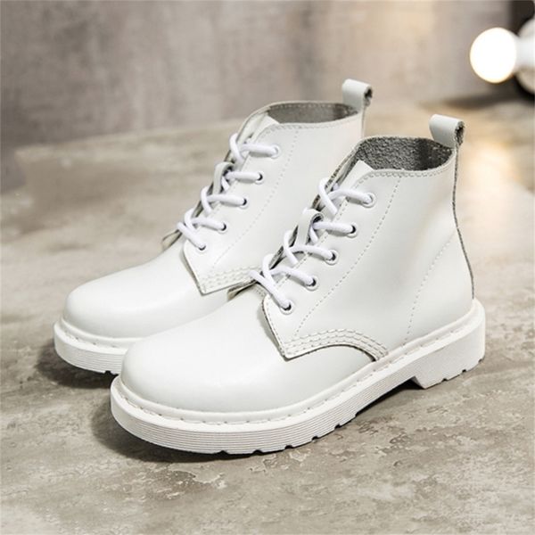 women white ankle boots luxury genuine leather motorcycle boots female winter ladies leather platform shoes large size 35-44 y200723, Black
women white ankle boots luxury genuine leather motorcycle boots female winter ladies leather platform shoes large size 35-44 y200723, Black