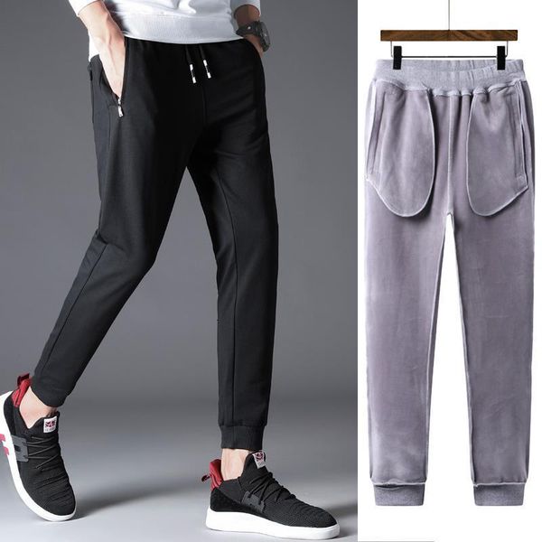 new arrival men's thick velvet pants leggings mens warm pants for winter jogger sweatpants cotton slim type casual trousers k129, Black
new arrival men's thick velvet pants leggings mens warm pants for winter jogger sweatpants cotton slim type casual trousers k129, Black